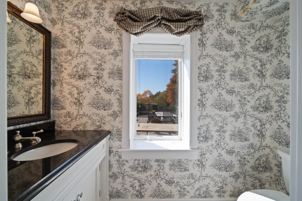 Greenwood Lake Castle interior photos powder room  