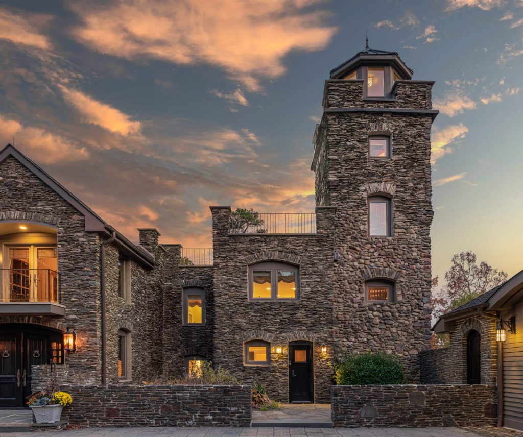 Tiedemann Castle Greenwood Lake Twilight photo