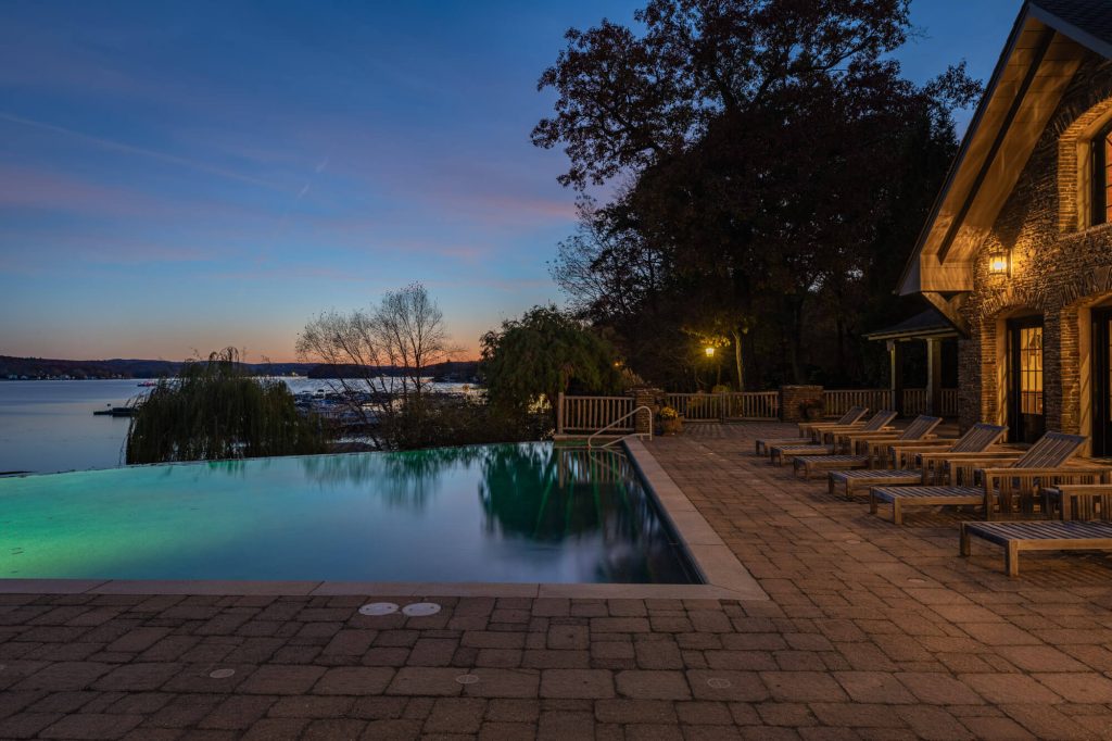 Tiedemann Castle Greenwood Lake Twilight photo