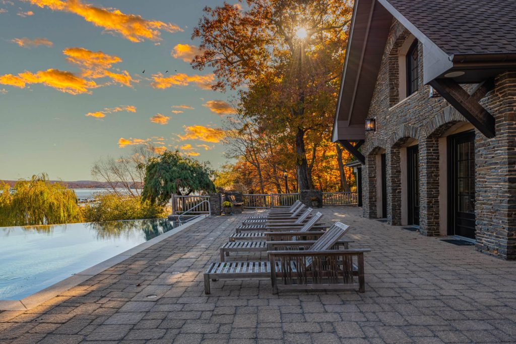 Tiedemann Castle Greenwood Lake Twilight photo